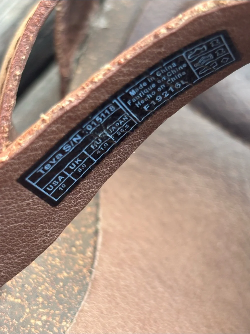 Teva Brown Leather Ysidro Wedge Sandal W10
